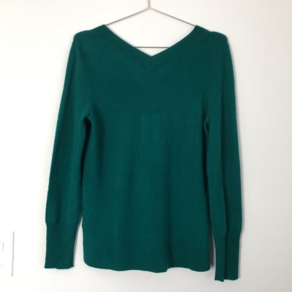 Halogen V-Neck Cashmere Sweater Green S - Picture 4 of 4